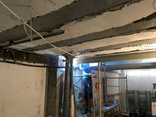 Reparaciones y refuerzos estructurales en edificio en Paseo Marítimo (Almería).